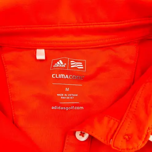 Adidas  ClimaCool Sleeveless Golf Polo Shirt Women's Medium Orange Collar