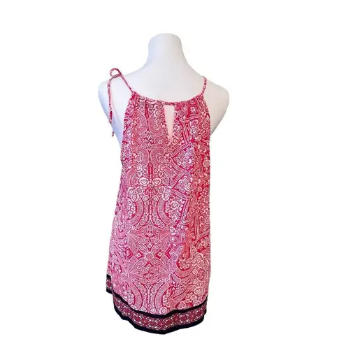 Soho Red White Blue Paisley Summer Halter Blouse Top X LARGE NWT Flowy Romantic