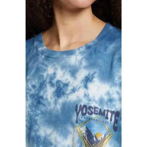 CONEY ISLAND PICNIC Yosemite Mountains Tie Dye Short Sleeve Tee Blue NWT XS