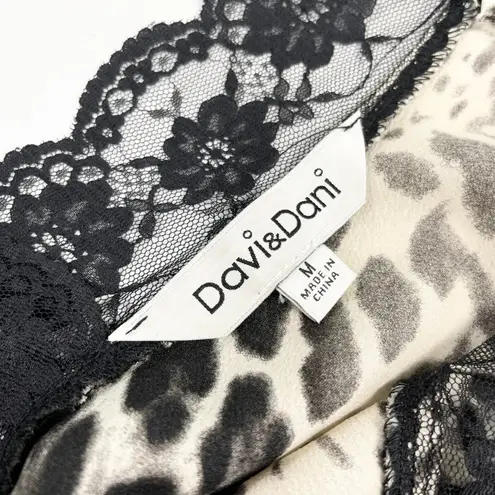Davi & Dani Womens Leopard Cami Size M Y2K Lingeriecore Sultry Club Night Edgy