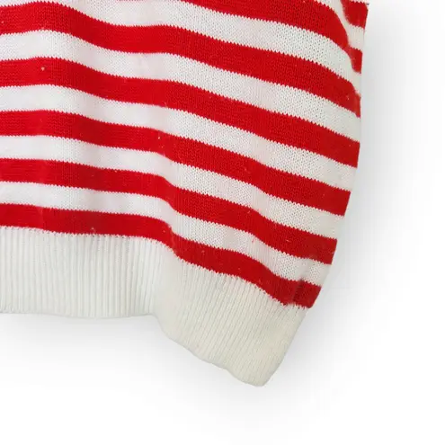 American Vintage Vintage Diversity Petite Red and White Striped Knit Shirt