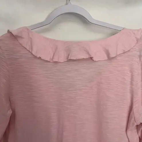 Polo Jeans Co Y2K Ruffle Womens Top Sz M Coquette Pastel Romantic Cottagecore Pink Size M