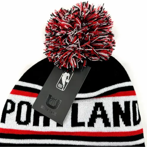 Nba Portland Trail Blazers Winter Beanie Hat Mens Womens Fan Gear Gift Black Red
