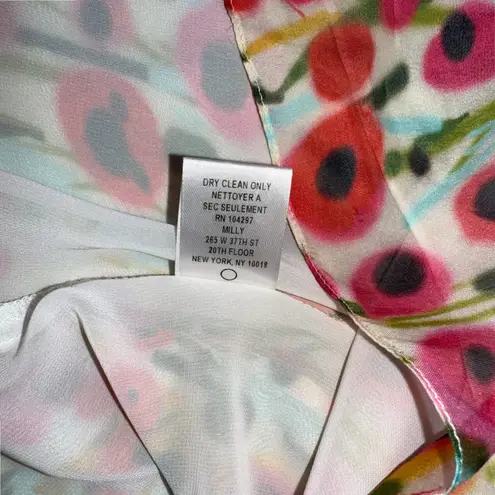 Milly EUC of New York Floral Print Off Shoulder Ruffle Top Size 6