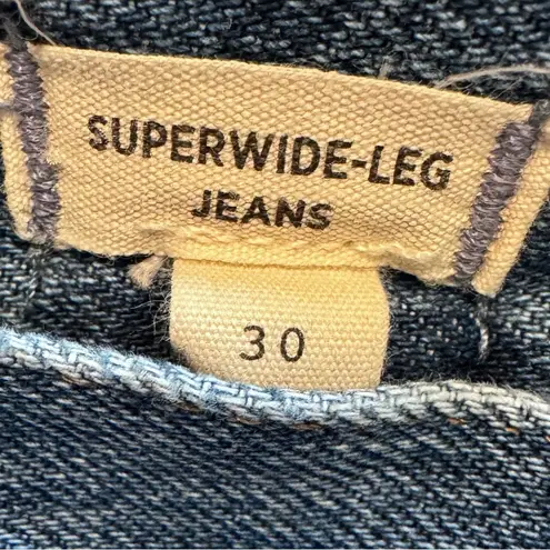 Madewell  Superwide-Leg Jeans in Halleran Wash Medium Dark Denim Size 30