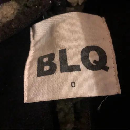 BLQ Basiq shearling camo jacket size 0= Size Small