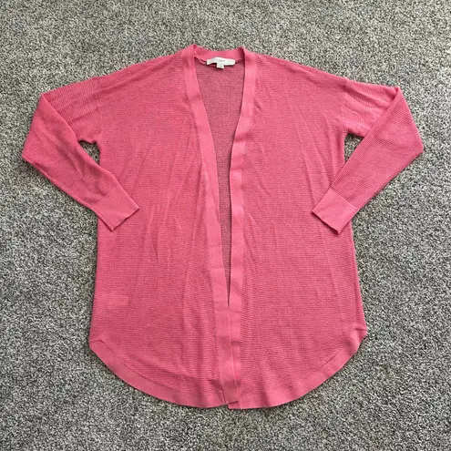 Loft  pink knit open-front cardigan size S