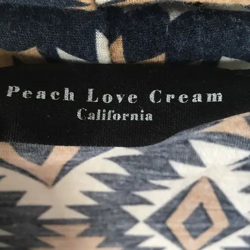 Peach Love California Aztec Print Cardigan