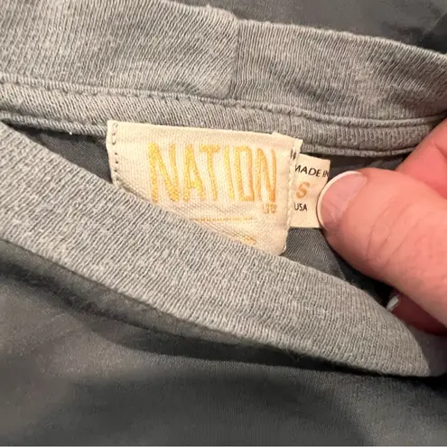 Nation Ltd Gray/Blue Silky T-Shirt