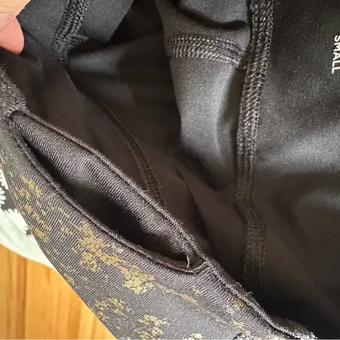 Gaiam Black and Gold Leggings, Sz Small