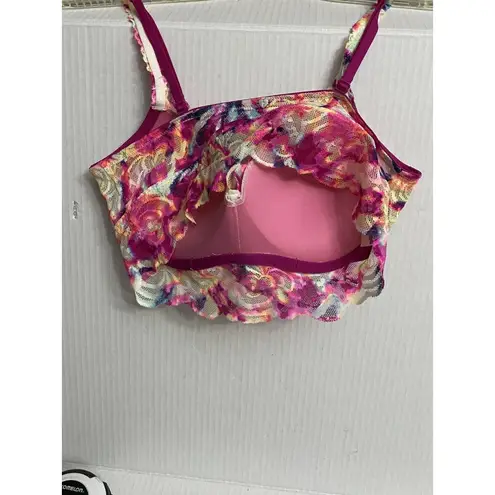 Victoria's Secret  PINK Lace Push Up Bra Bralette  Multicolor S 34 A-C 32 C-D