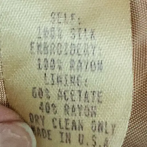 Nanette Lepore  Y2K coquette blush pink silk floral embroidered blazer. Size 12