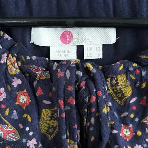 EUC Boden Catriona Jersey Top British Royalty Pattern Size 6