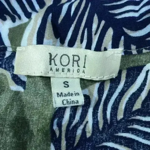 Kori  america green leaf wrap dress in size small