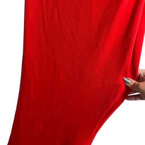 Katie May NEW NWT X REVOLVE Edgy One Shoulder Maxi Gown In Cherry Red