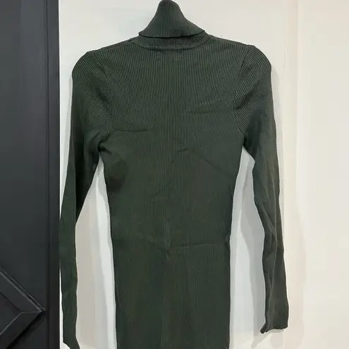 Women’s Turtleneck Longsleeve Bodycon Green Sweater Dress Size XL