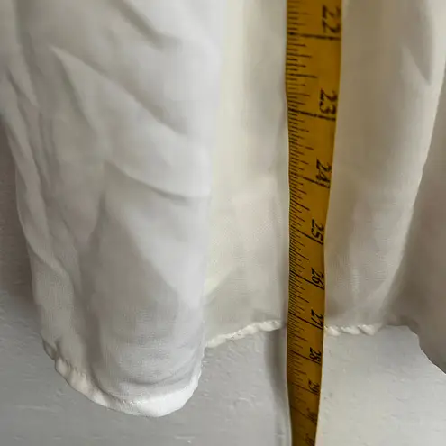 White 3D Flower Mesh Sheer Top Y2K Fairycore Coquette Bridal‎ XL