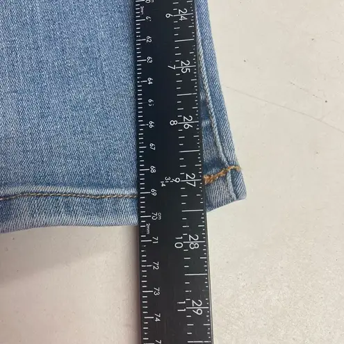 MOSSIMO Women’s Power Stretch Curvy Skinny Distressed Jeans Size 14 Short Blue