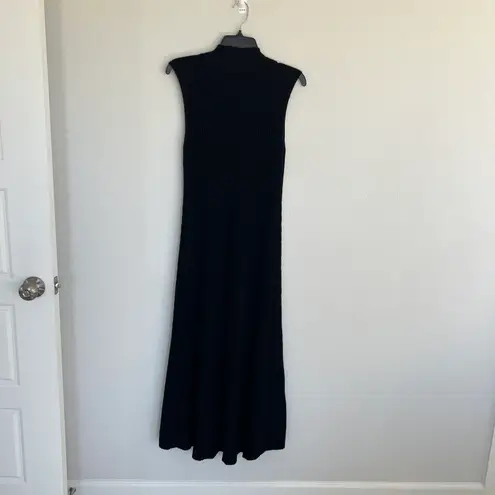 Soft Surroundings Black Ribbed Maxi Dress Size Small