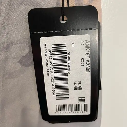 Emporio Armani 100% Silk Floral Patterned Sleeveless Blouse Size 12 NWT $495