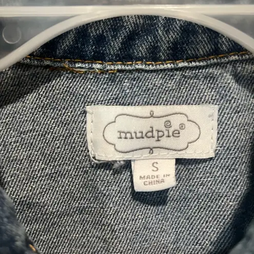 Mud Pie Boutique Denim Ruffle Jacket Size Small