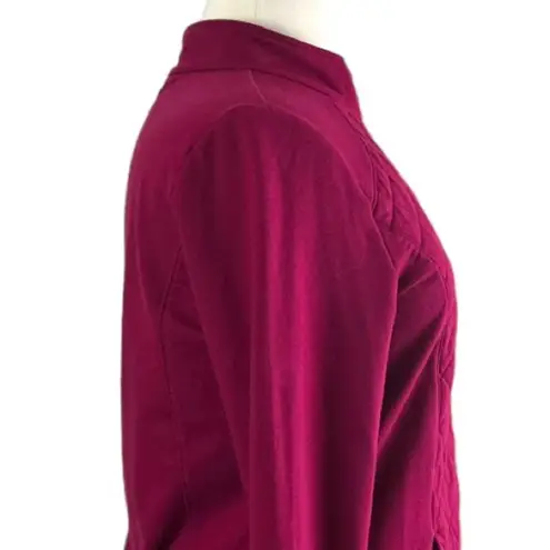 Laura Scott Women’s Jacket Quilted Full Zip Front Burgundy Size Large