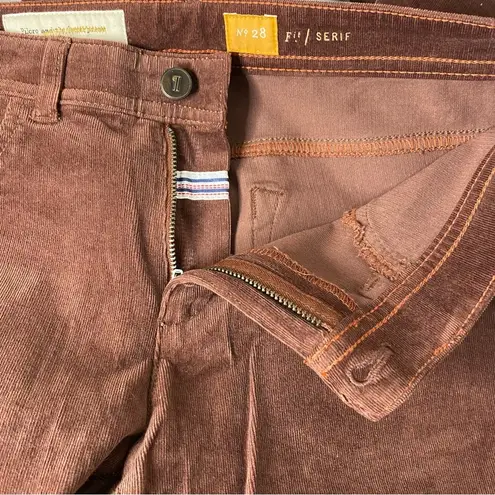 Pilcro and the Letterpress Anthropologie Serif Corduroy Pant Brown 28