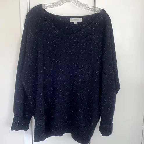 Suzanne Betro weekender sweater 2x navy