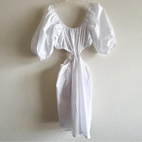 Faithfull the Brand New Gabrielli Mini Dress cut out White Size M/ US 6