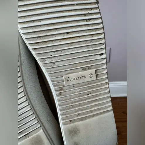 All Saints Women’s Trish Taupe Suede Platform Sneakers Size 9