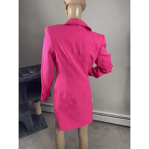 Ellae Lisque Hot Pink Center of Attention Blazer Size S Date Night Party