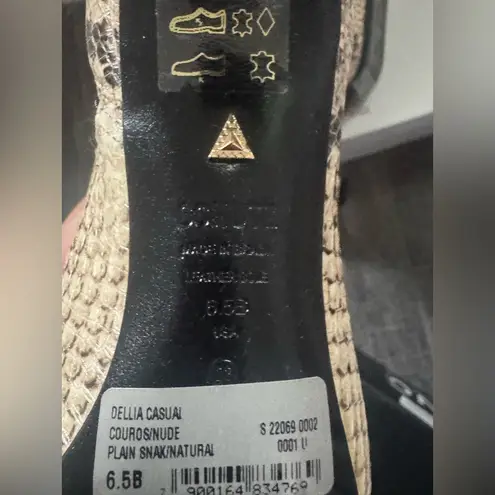 Schutz Dellia Leather Bootie Snake Print Mid Sculptural Heel Square Toe 5