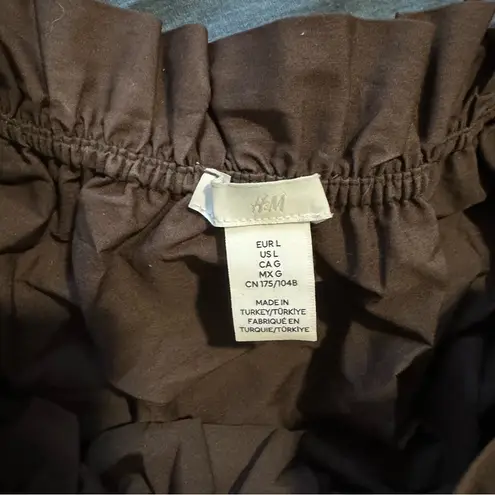 H&M  Brown Ruffle Flowy Large Classic Easter Dress