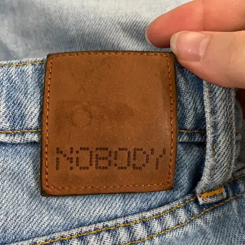 Nobody denim light wash denim skirt with fringed hem size 26