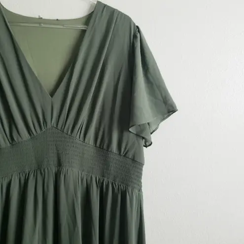 Baltic Born Birdie Maxi Dress Smocked Short Sleeve New Without Tags