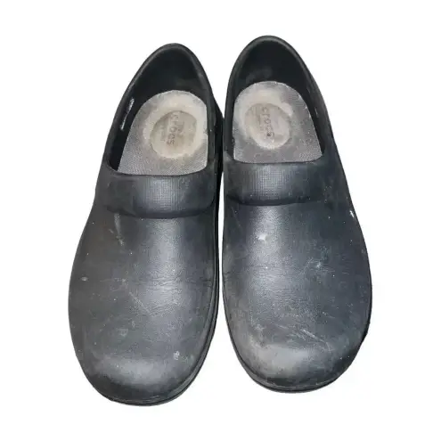 Crocs Neria Pro II Soft Toe Slip Resistant Work Clog Shoe Black Women's Size 6