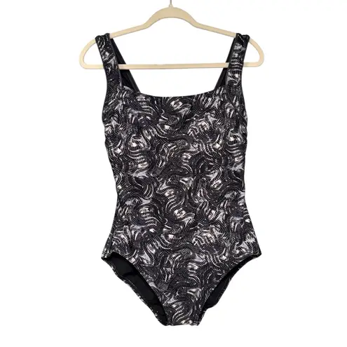 NWT, TYR Quake Durafast Elite Square Neck Controlfit One Piece Swimsuit, Sz 14 Blue