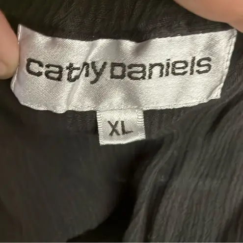 Cathy Daniels Vintage Tiered Boho Polka Dot Maxi Skirt XL