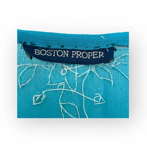 Boston Proper ♔ Chiffon Crystal Bead Embellish Kimono Sleeve Swim Coverup ♔ Aqua