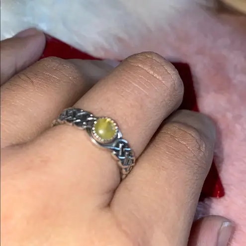 infinity  yellow stone ring