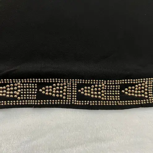 Kashion Sleeveless Scoop Neck Mixed Media Studded Tank Size X