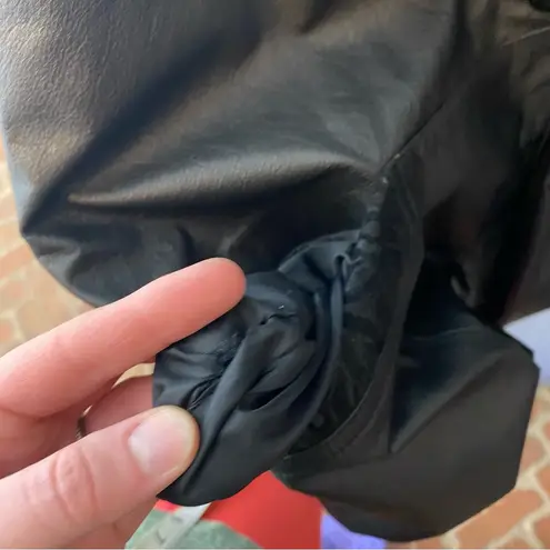 Vintage Pelle Genuine Leather Embossed Jacket oversized size large western vtg Black