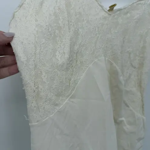 Bel Canto Vintage 60s Ivory Cream Slip Dress Lace Coquette Full Lingerie Size 34