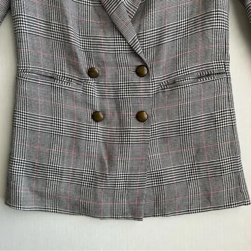 Emerson Fry Women’s Black White Plaid Lee Blazer Jacket 00