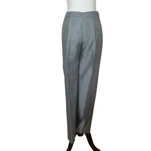 Le Suit Lined Pant Suit One Button Peak Lapel Straight Pant Gray Women’s Size 4
