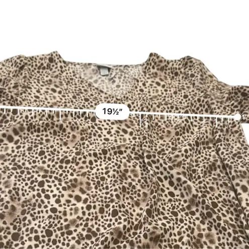 A New Day  LEOPARD PRINT SHORT SLEEVE RUFFLE HEM DRESS size Small NEW thumbnail 11