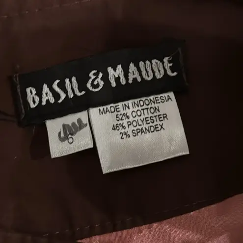 Basi and Maude embroidered embellished beaded brown western skirt size 6