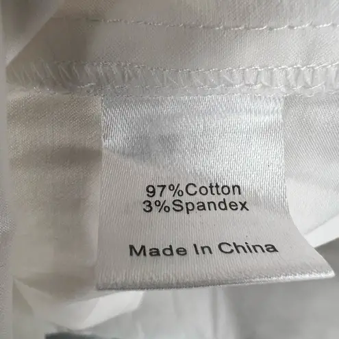 Tuckernuck Dress White Poplin Buttons Tiered Minimalist Cottagecore Relaxed XS