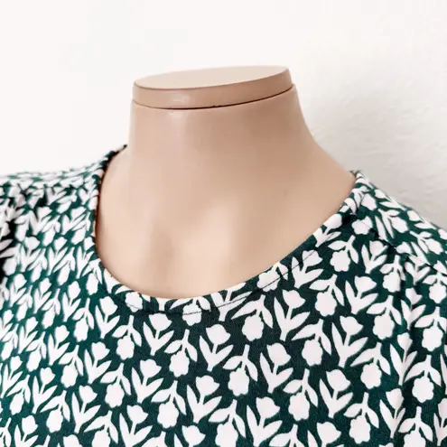 [Boden] Bottle Green Thea Sleeveless Midi Dress Floral Tulip Pop Jersey Knit 10