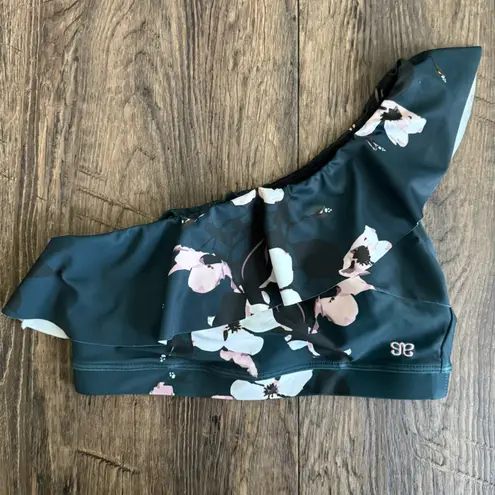 ALBION FIT Albion Swim Icon Wave Crop Top in Orchid Print S